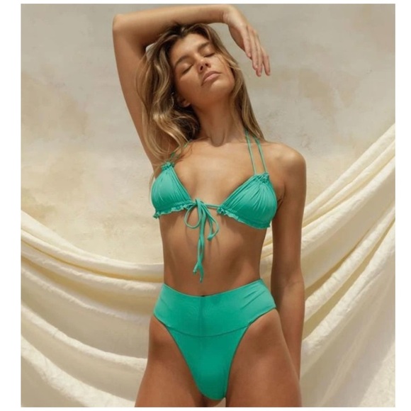 Toast Swim Free People | Banded High Waist Bikini Bottom In Maui | XS - Picture 1 of 13